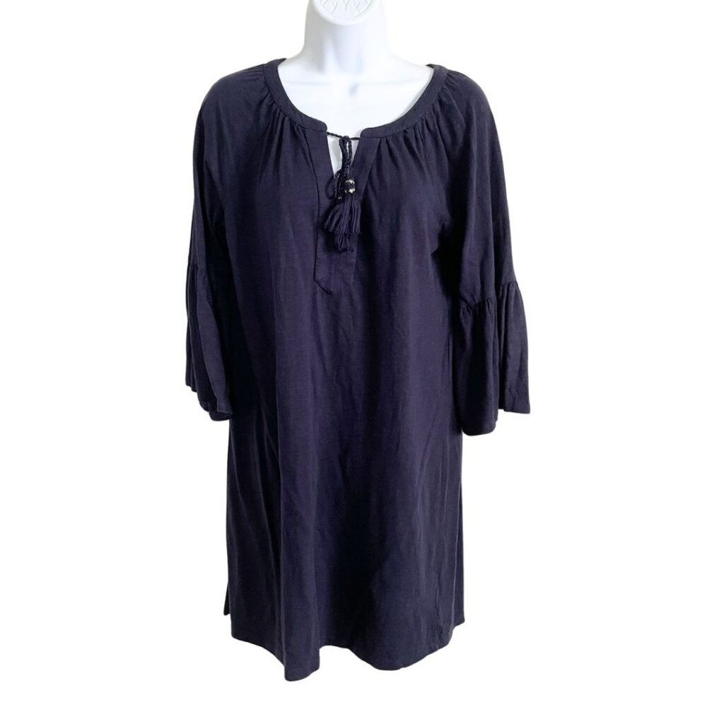 Lily Pulitzer Navy Blue Del Lago Tunic Midi Length Dress Size Small